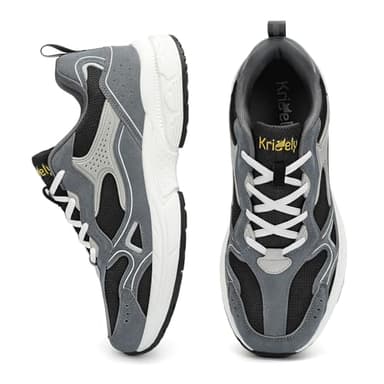 Kricely Zapatillas Trail Running Hombre de Calzado de Correr en Montaña Antideslizantes Zapatillas de Trekking Ligeras Zapatos Deportivo de Exterior（Gris 44）