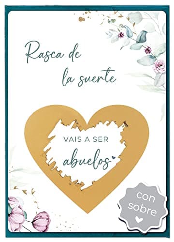 Joli Coon Tarjeta de rascar Vais a ser abuelos con sobre - Anunciar embarazo abuelos