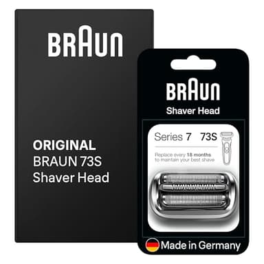 Braun Series 7 Cabezal de Recambio 73S ORIGINAL para Afeitadora Eléctrica Hombre, Nueva Generación, Compatible con las Máquinas de Afeitar Series 7, Fabricado en Alemania, Plata