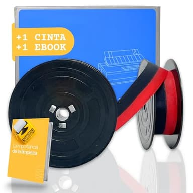 Cinta para máquina de escribir 1ud. de 3 metros, compatible con Olivetti hecha con cinta de nylon 66 de alta resistencia, 1,4cm de anchura y 13MM X 10ML espesor