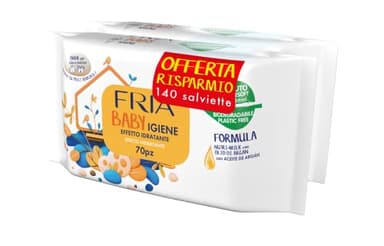 Fria - Toallitas húmedas, paquete de 2 (2 x 70 toallitas)