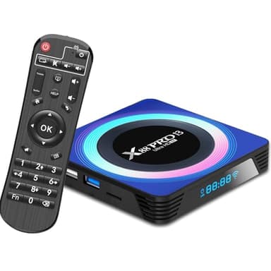 Android 13.0 TV Box,Dulmssxy TV Box with 4GB RAM 64GB ROM RK3528 Quad-Core 64bit Cortex-A53 Mali 450 MP2 GPU Support 2.4/5.0GHz WiFi BT5.0 10/100M Ethernet 8K 3D DLNA USB3.0 HDMI 2.0 H.265