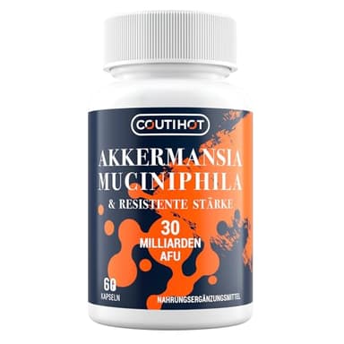Akkermansia Muciniphila 30 Billones AFU - Mejorado con Almidón Resistente | Fórmula sin OGM y sin Gluten para Mujeres y Hombres - 60 Cápsulas de Liberación Retardada