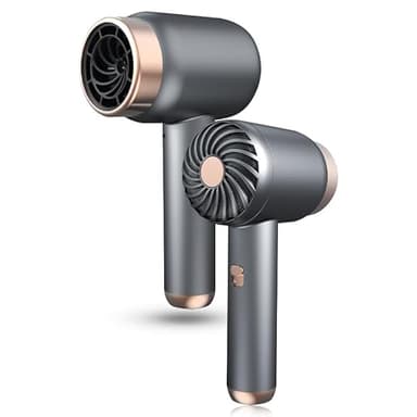 Secador de Pelo Inalámbrico,Secador de Pelo con Batería Portátil,Secador de Pelo Recargable de 1500mAh para Dormitorio Doméstico (gris oscuro)