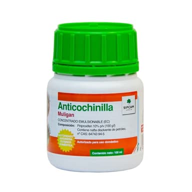 SIPCAM ANTICOCHINILLA, uso domestico, PIRIPROXIFEN 10%, (JED), para Insectos, 100 ml.