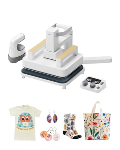 xTool Kit de Prensa Térmica 3 en 1 – Prensa Inteligente y Mini Prensa de Calor con Plataforma y Pod de Control, Alta Presión 10-25 kg, Plancha Sublimacion Portátil Extraíble para Camisetas y Vinilo