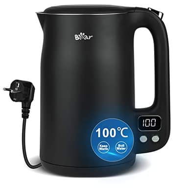 Bear Hervidor De 1,7l De Acero Inoxidable 304 Con 11 Temperaturas, 1800w De Protección Contra La Ebullición En Seco, Doble Protección Contra El Escaldado, Control Led De Precisión 40°C-100°C