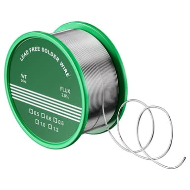 Alambre de Soldadura sin Plomo, Hilo Estaño para Soldar, Plata Estaño para Soldadura Electronica, Alambre Colofonia Núcleo Soldar, Sn99% Ag0.3% Cu0.7% (1mm 20g)
