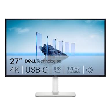 Dell 27 Plus 4K USB-C Monitor - S2725QC - 27'' 4K (3840 x 2160) 120Hz Display, IPS 4ms Comfortview Plus, AMD FreeSync Premium, sRGB 99%, 2xHDMI, 2xUSB-C, Altavoces Integrados, Garantía 3 Años - Plata