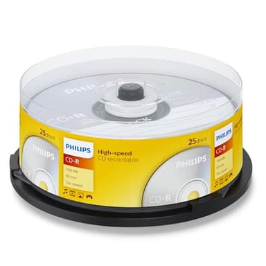 Philips CD-R CR7D5NB25/00 - CD-R vírgenes, 700 MB, 80 min, 52x, pack de 25