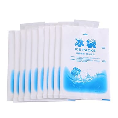 10pcs Paquetes de Gel de Hielo Seco PE de Grado Alimenticio Freezable Bolsa de Gel de Enfriamiento para Almacenamiento de Alimentos (200ml)