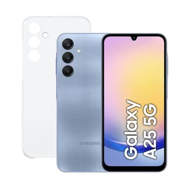 Samsung Galaxy A25 5G 256 GB con Funda - Móvil Android, Smartphone Libre, Carga Rápida, Cámara 50 MP, Azul (Versión Española)