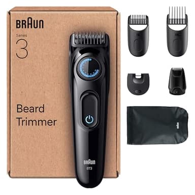Braun Recortadora De Barba Series 3 BT3565, +6 Accesorios De Afeitado, 40 Longitudes, Lámina Ultra Afilada, Negro
