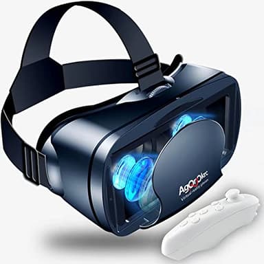 Gafas VR, Compatible con Phone y Android Phone,VR Gafas de Realidad Virtual - Disfruta de los Mejores Juegos y Videos RV 3D, 2K Gafas VR - Negro