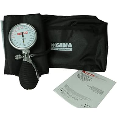 GIMA Boston Aneroide Esfigmomanómetro, tradicional, con brazalete negro, 32731