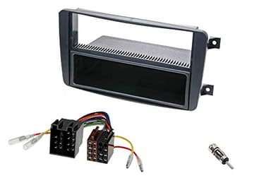 Audioproject A220 – Juego de Montaje para Radio de Coche Mercedes Clase C W203 CLK W209 Viano Vito Marco de Montaje Adaptador de Antena ISO DIN