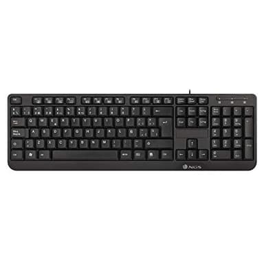 NGS FUNKYV3 Teclado USB con 12 Teclas Multimedia, Cable de 140cm y Función Plug&Play (QWERTY Español)