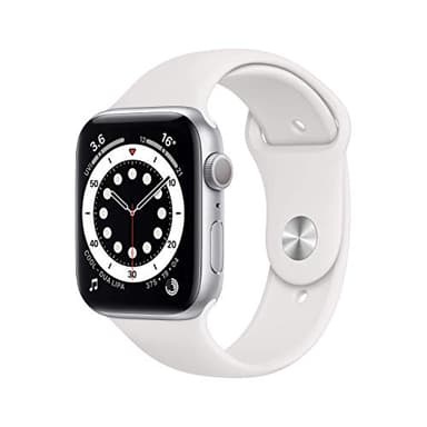 Apple Watch Series 6 (GPS, 44MM) Caja de Aluminio Plata con Correa Deportiva Blanco (Reacondicionado)