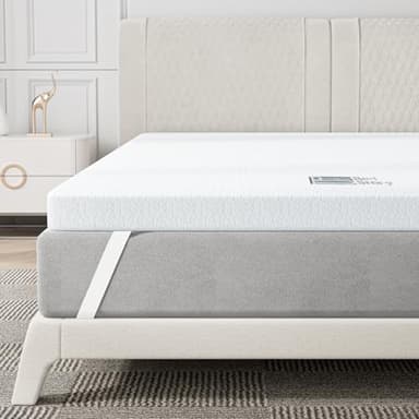 BedStory 6CM Topper 135x190, Topper Viscoelastico para Colchón con Infusión Gel Refrescante, Cubrecolchón de Espuma con Memoria, Sobrecolchón Extraíble y Lavable