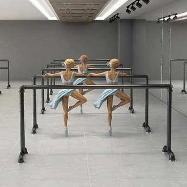 Barra de baile de fitness independiente, barra de ballet portátil para el hogar o estudio, barra individual para niños y adultos, pilates, entrenamientos activos