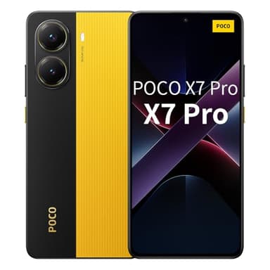 Xiaomi POCO X7 Pro - Smartphone de 12+512GB, Pantalla CrystalRes 1.5K 120Hz AMOLED, MediaTek Dimensity 8400-Ultra, Cámara de 50 MP, 90W HyperCharge, Cargador no Incluido, Amarillo (Versión ES)