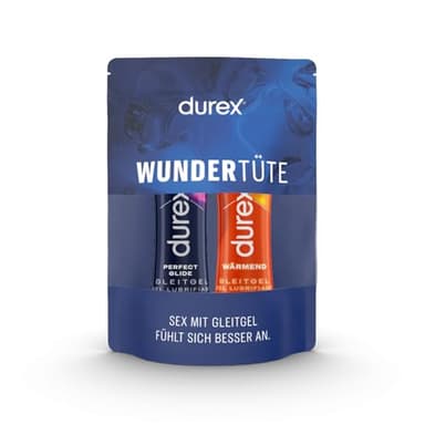 Durex Play Lubricante paquete de prueba para él y para ella, cálido & Feel (2 x 100 ml)