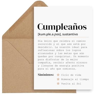 CONTRAXT Tarjeta cumpleaños. Regalo original tarjeta felicitacion de cumpleaños para hombre mujer Tarjeta postal feliz cumple mujer hombre amiga (Cumpleaños)