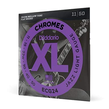 D'Addario ECG24 XL Chromes Jazz Light (.011-.050), Cuerda para guitarra electrica