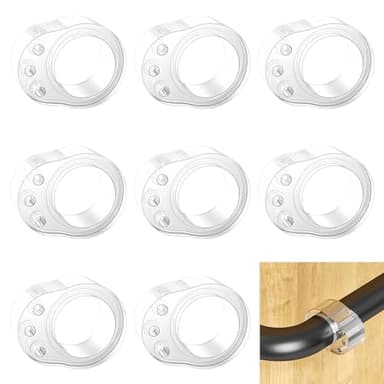 Firschoie 8 unids manija de puerta parachoques, manija de puerta de PVC estera transparente anticolisión, Topes Manillas, anillo de parachoques, Para proteger paredes, puertas, ventanas, muebles