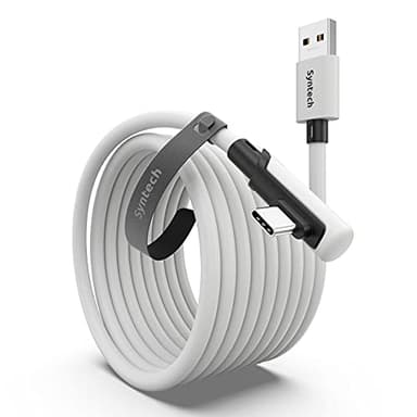 Syntech Cable Link de 5 Metros Compatible con Oculus/Meta Quest 3/Meta Quest 3S, Quest2/Pro/Pico 4/Ultra, Transferencia de Datos de Alta Velocidad, Cable Link USB 3.0 a USB C para Auriculares VR