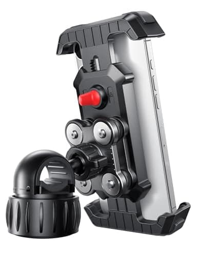 JOYROOM 2025 Soporte Móvil Moto【Amortiguadores Recientes】 Universal Soporte Movil Bicicleta Anti-Vibración, para iPhone 16/15/14 Pro MAX, Samsung S24/23 Ultra, Smartphones 4,7"-7"