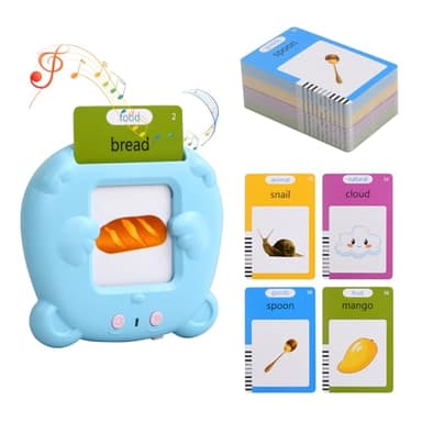 Vesaneae Tarjetas Flash Parlantes Inglés, 112 Hojas, 224 Palabras en Inglés, Juguete Montessori, Juguetes Educativos Preescolares Audibles, Flashcards Ingles, Juegos Educativos Niños 2-6 Años