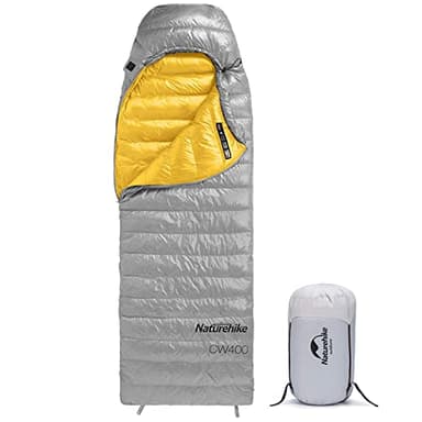 Naturehike Saco de Dormir Plumas 550FP/750FP,910g Ultraligero,Unisex para Adultos,3-4 Estaciones,Impermeable,Compacto,cálido y Ligero
