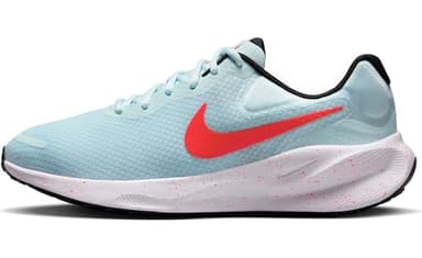 NIKE Revolution 7, Sneaker Mujer, Glacier Blue/Bright Crimson-Black-White, 38 EU
