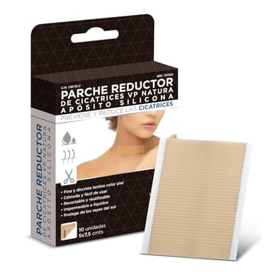 VP PHARMA Parches Cicatrizantes de Silicona: Aposito Cicatrizante con Adhesión Duradera y Protección Solar, Ideal para Reducir Cicatrices y Acelerar la Recuperación. 10 parches de 5x7,5 cm
