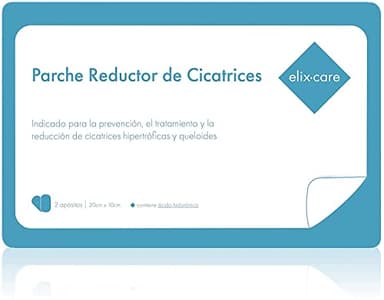 elix·care - 2 Parches Reductores de Cicatrices con Ácido Hialurónico [20x10 cm] - Tratamiento para Cicatrices y Queloides: Cesárea, Mamoplastia, Cirugías Estéticas o Generales