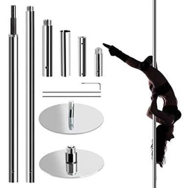 Leogreen 1 Barra de Pole Dance, Unisex Adulto, Plata, Large