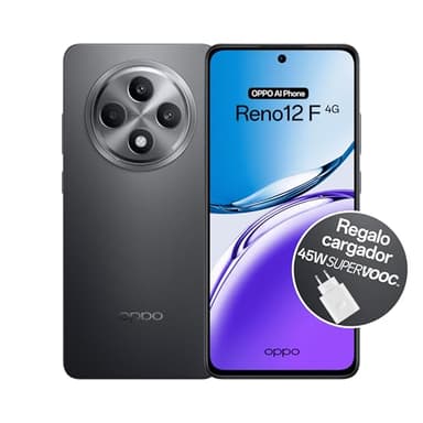 OPPO Reno12 F 4G 16GB(8GB+8GB)/256GB Gris Libre + Cargador 45W