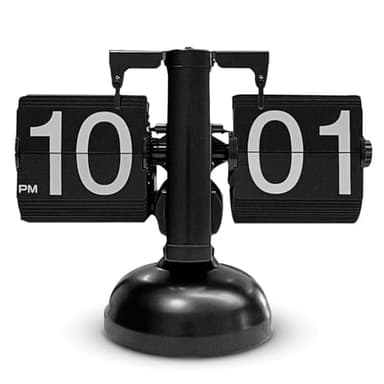 HERCHR Flip Clock, Flip Desk Clock Digital Flip Down Clock Digital Flip Desk Clock Retro Flip Clock Retro Digital Flip Desk Alarm Clock for Home Office