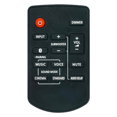 AULCMEET N2QAYC000119 Mando a Distancia de Repuesto Compatible con la Barra de Sonido Panasonic Home Audio SC-SB1 SC-SB1EB SC-SB1EB-K SC-SB10 SC-SB10EG SC-SB10EG-K