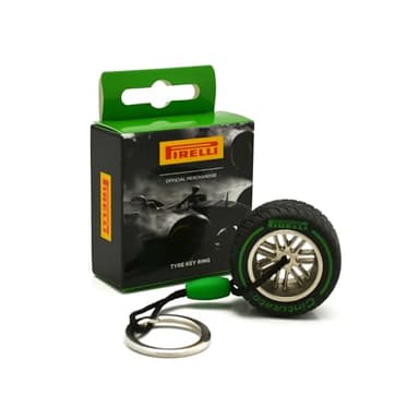 F1 Pirelli Motorsport Official Merchandise - Llavero con rueda de goma, color verde