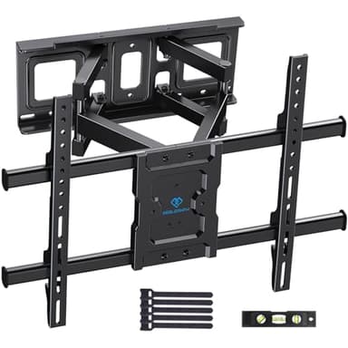 PERLESMITH Soporte TV Pared, para 37 a 85 Pulgadas hasta 60kg TVs, Soporte TV Articulado Inclinable Y Giratorio, Sujecion Televisión 65 MAX VESA 600x400mm
