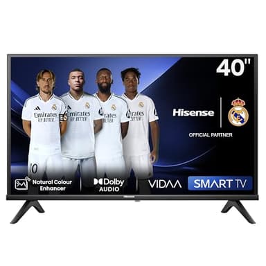 Hisense 40A4N - Smart TV HD 40 Pulgadas, TV con Modo Juego, Deportes IA, Dolby DTS HD, VIDAA U6, función Compartir en el televisor, DVB-T2, Auto ordenación de los Canales TDT (Nuevo 2024)