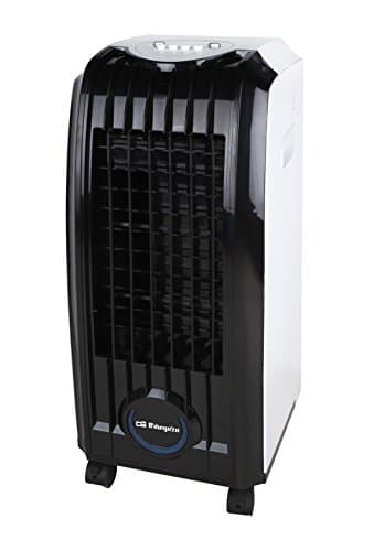 Orbegozo AIR 45 - Climatizador evaporativo 3 en 1, 3 velocidades, aletas direccionales, depósito de 4 l, filtro extraíble, 60 W, Color Negro