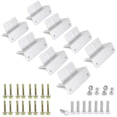 ECO-WORTHY 8 unidades de soporte para panel solar en Z con tuercas y tornillos, montaje en Z para paneles solares en el techo, para caravanas, paredes, barcos, techos