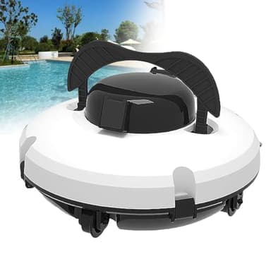 Robot aspirador de piscina inalámbrico y económico con limpieza de la línea de flotación y modo invierno: el mejor robot limpiafondos económico para piscinas pequeñas.