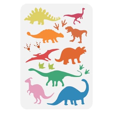 FINGERINSPIRE Plantillas de dinosaurios 29,7 x 21 cm de plástico Tyrannosaurus Dibujo Plantillas de pintura Rectángulo Impresiones Plantillas para Pintar en Madera, Pared y Azulejos
