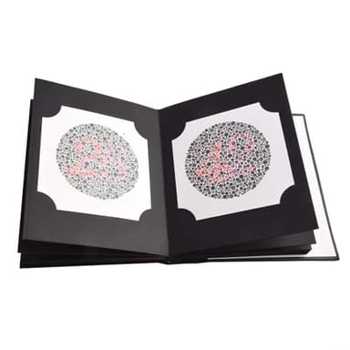 Ishihara Color Vision Test Book 38 Placas Optometría Daltonismo Tabla de examen Herramienta de diagnóstico para detección de deficiencia de color rojo y verde