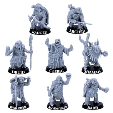 Forged Terrain Turtle Folk Miniatures Set - 8 aventureros de tortuga de fantasía para juegos de rol | Personajes jugables a escala de 28 mm | DnD, juegos de guerra de mesa | Miniaturas épicas con