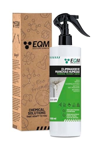 EQM - ECO-209 - Limpiador de Moho - Elimina manchas de humedades y moho - Paredes, azulejos, juntas, baldosas, suelos, techos, baños, etc. - Previene la reaparición - 500 ml